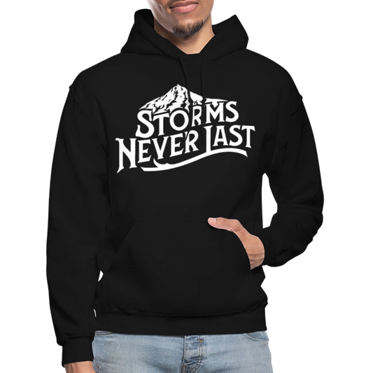 'Storms Never Last' Heavy Blend Adult Hoodie - black