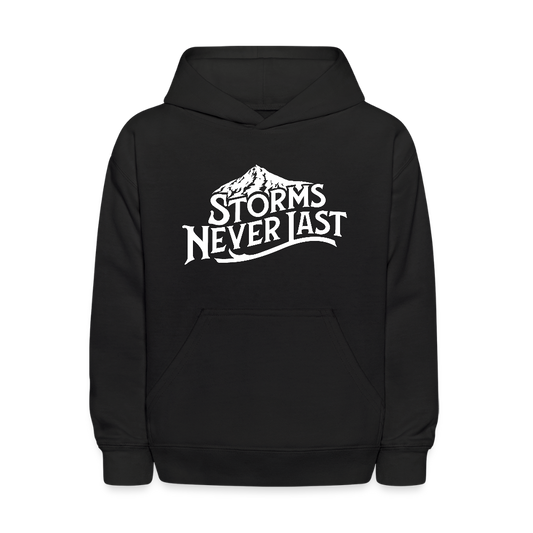'Storms Never Last' Kids' Hoodie - black