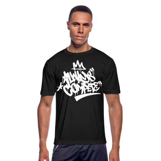 ‘Always Compete’ Graffiti Premium Adult T-Shirt Dri Fit - black