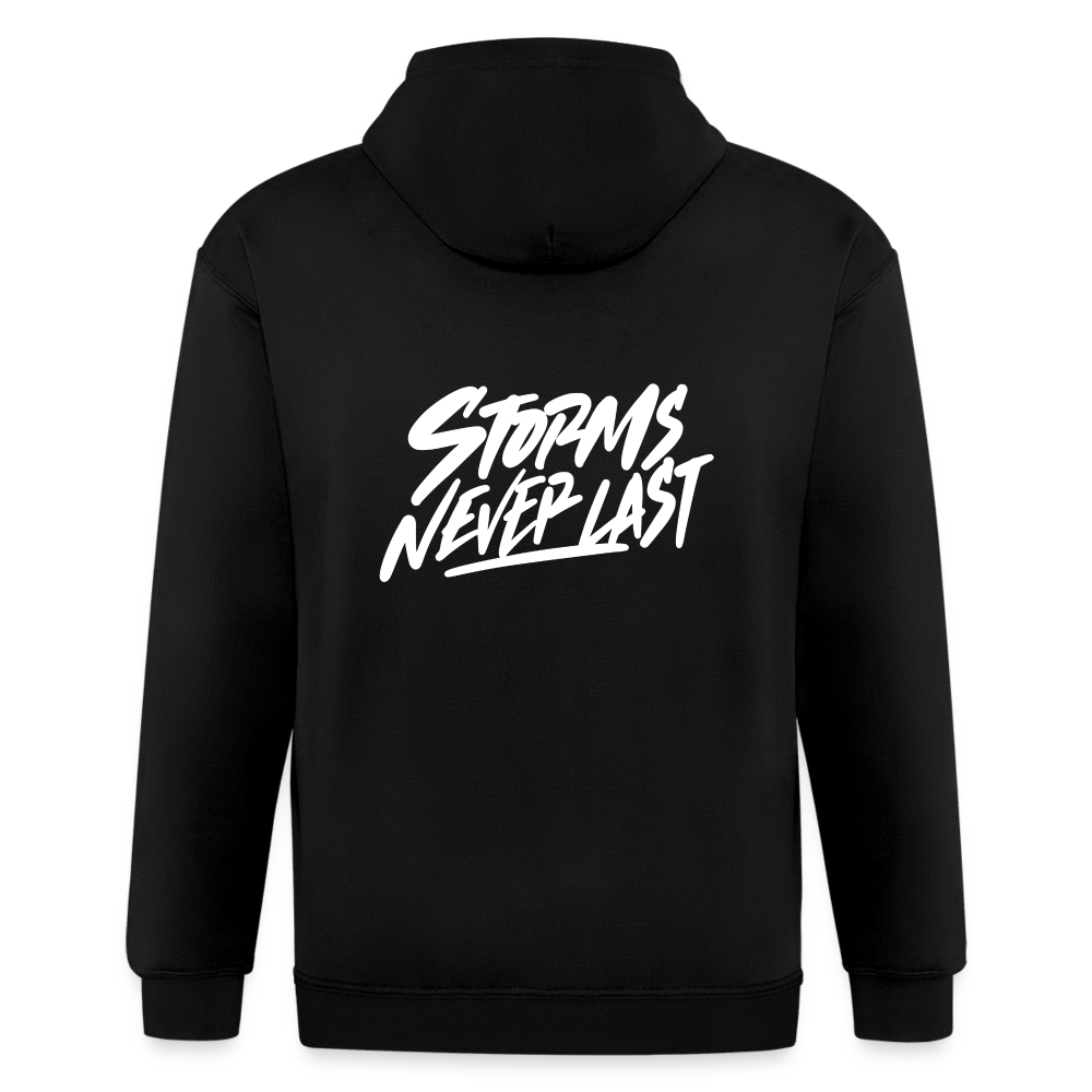 Storms Never Last Men's Zip Hoodie - black