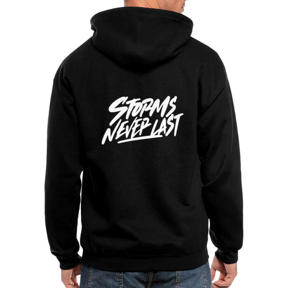 Storms Never Last Men's Zip Hoodie - black