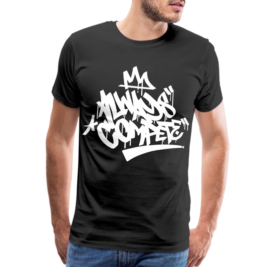 W1 Always Compete Graffiti Premium Adult T-Shirt - black
