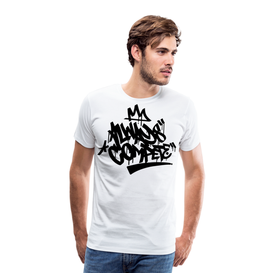 ‘Always Compete’ Graffiti Adult Premium T-Shirt - white