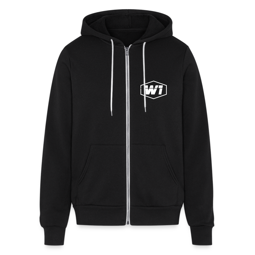 ‘Always Compete’ Graffiti Full Zip Hoodie - black