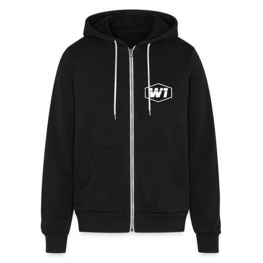 ‘Always Compete’  Graffiti Full Zip Hoodie - black