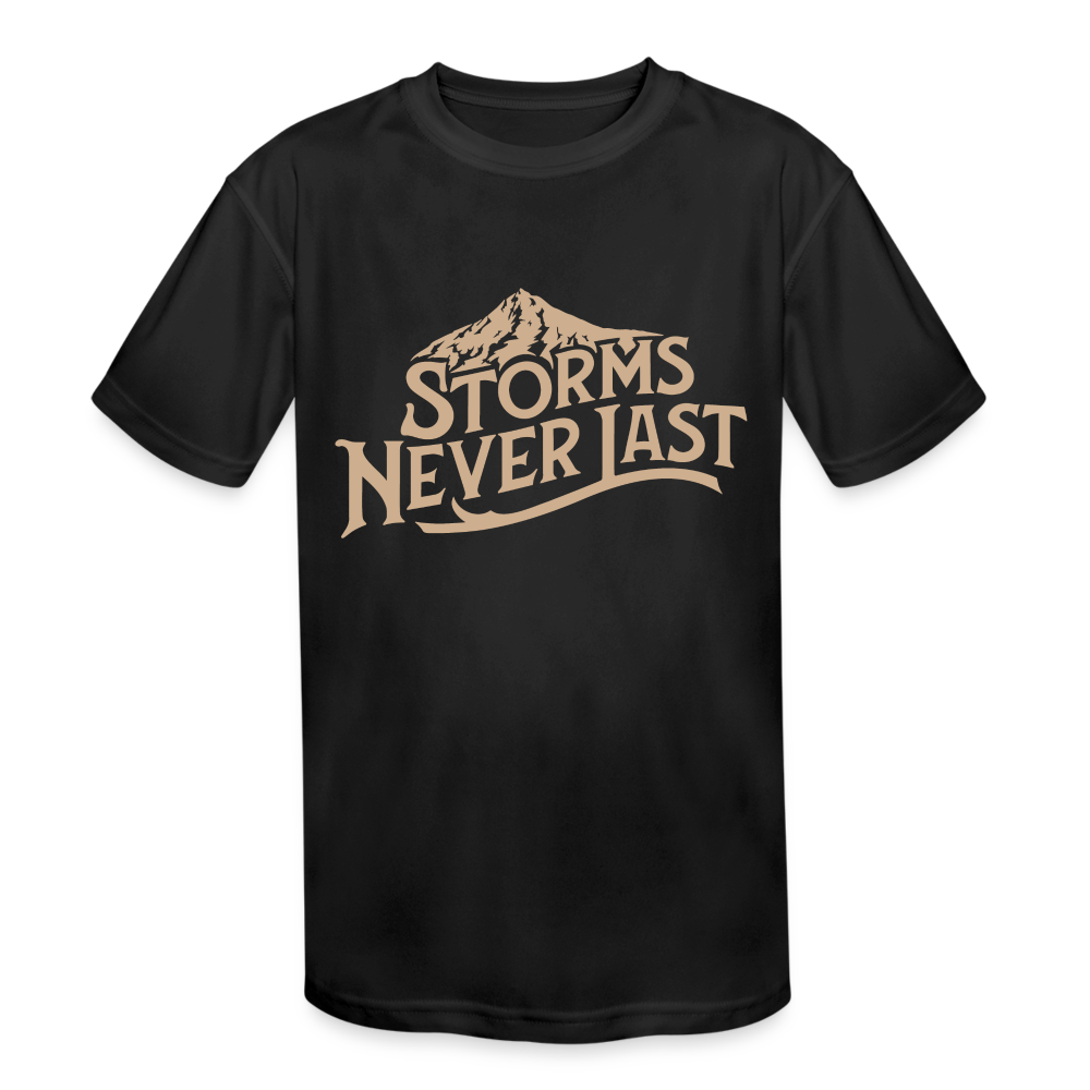 W1 Mt Hood Kids' Moisture Wicking Performance T-Shirt - black