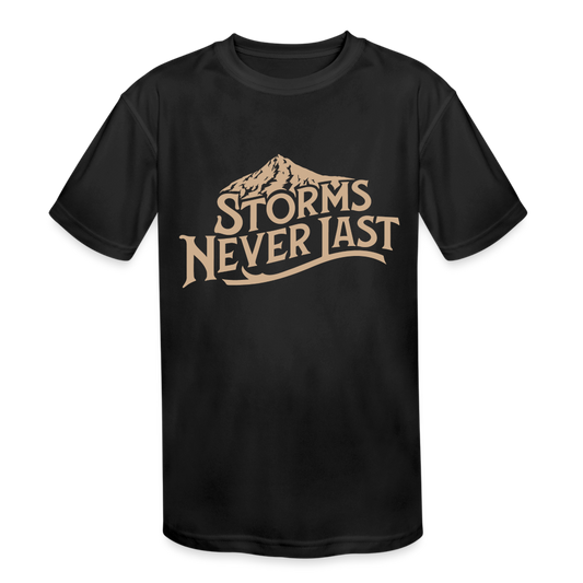 W1 Mt Hood Kids' Moisture Wicking Performance T-Shirt - black