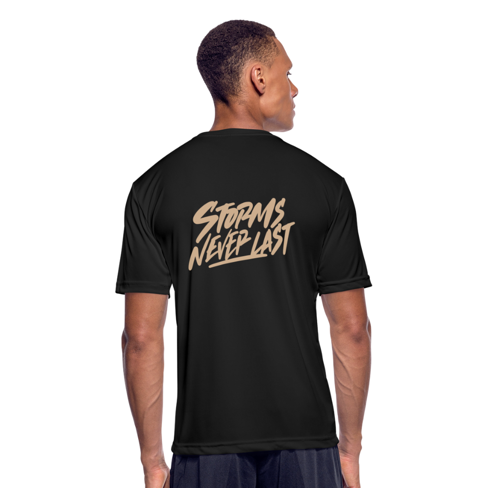 W1 Storms Never Last Handwritten Dri Fit T Shirt - black