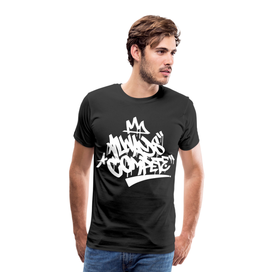 W1 Always Compete Graffiti Premium Adult T-Shirt - black