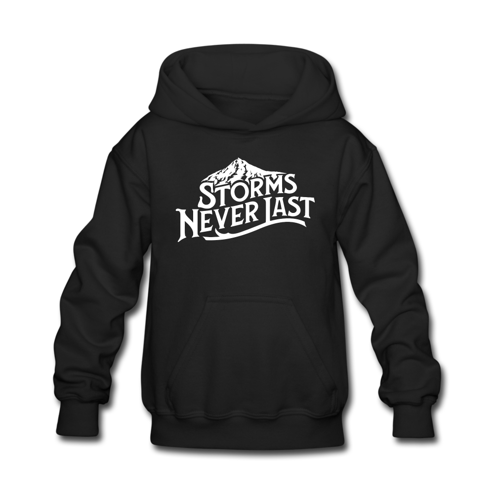 'Storms Never Last' Kids' Hoodie - black